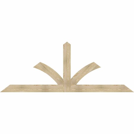 Ekena Millwork Richland Rough Sawn Timber Gable Bracket, Douglas Fir, 108"W x 40"H x 2"D x 6"F, 9/12 Pitch GBW108X40X0206RIC00RDF